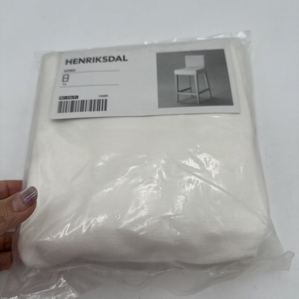 NEW IKEA HENRIKSDAL COVER Bar stool Slipcover White Gobo 901.556.91